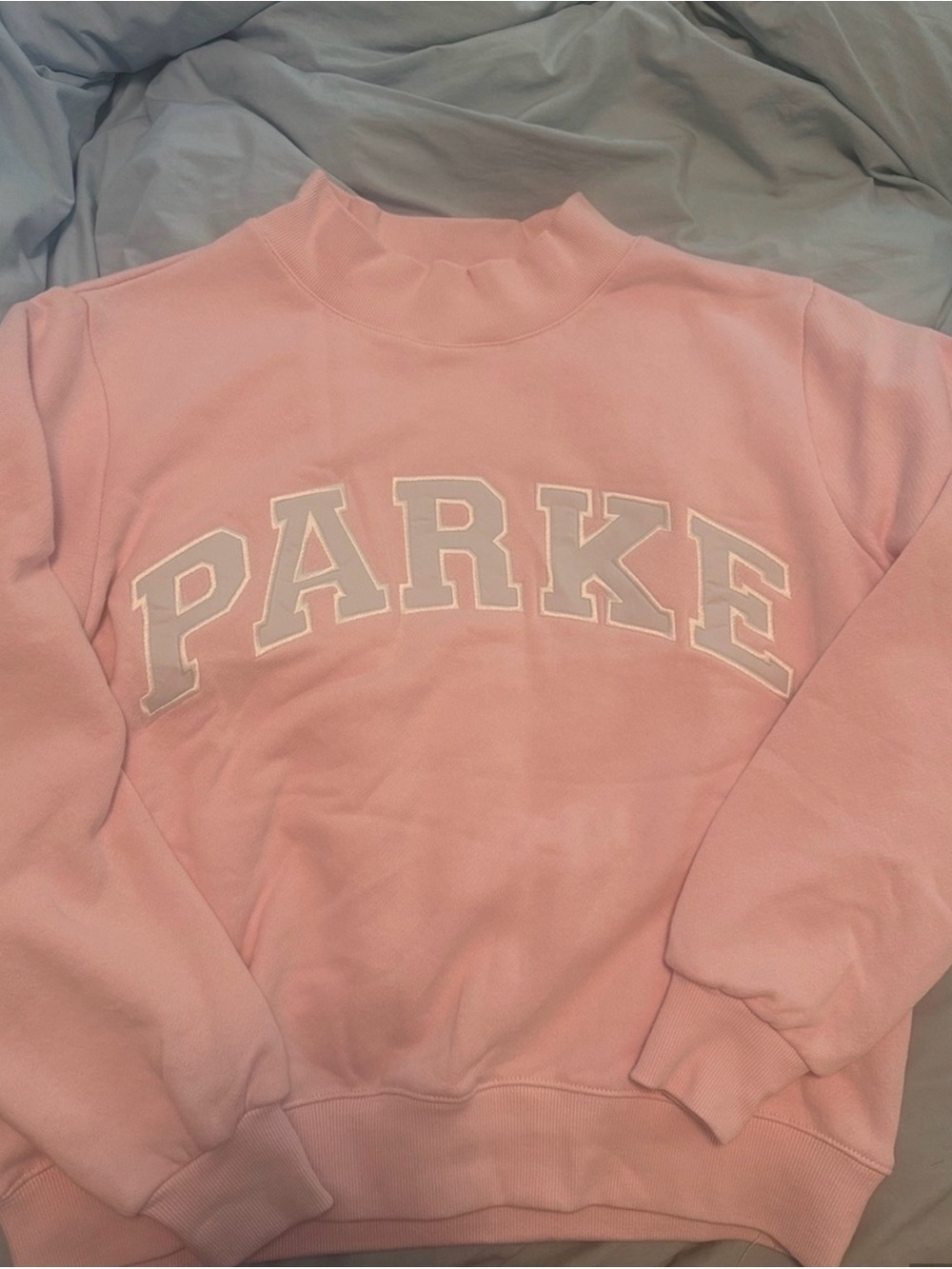 Parke birthday drop cupcake mock neck sweatshirt